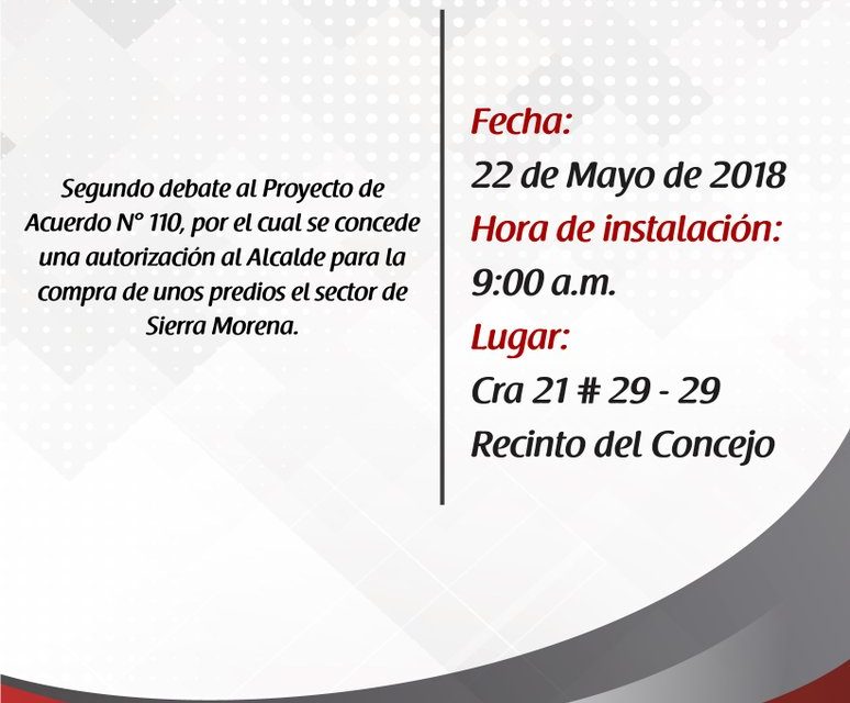 Aplazan debate en el concejo de Manizales