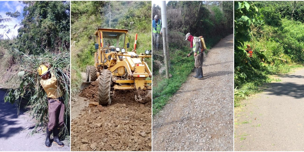 LOS COMBOS DE MAQUINARIA, CAMINEROS Y COMUNALES MANTIENEN TRANSITABLES LAS VÍAS DE CALDAS. DURANTE ESTE CUATRIENIO SE INTERVINIERON CERCA DE  1.500 KILÓMETROS ANUALES A TRAVÉS DE LOS CONVENIOS SOLIDARIOS