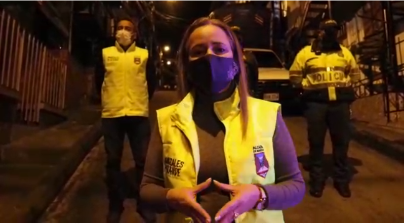 Imágenes de los operativos nocturnos sorpresa  Declaraciones de Diana Mejía Grand, secretaria de Gobierno