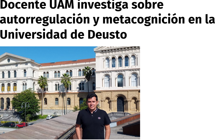 Docente UAM investiga sobre autorregulación y metacognición en la Universidad de Deusto