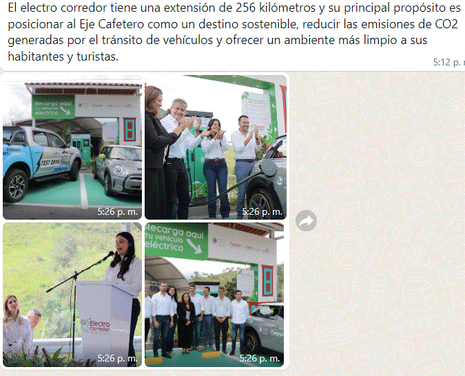 El Eje Cafetero presenta su primer corredor de movilidad eléctrica